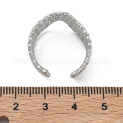 304 Stainless Steel Multi Layer Cuff Open Rings for Women&nbsp;RJEW-A095-04P