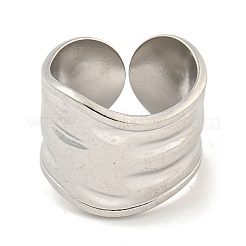 Non-Tarnish 304 Stainless Steel Open Cuff Finger Rings&nbsp;RJEW-P114-12P
