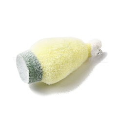 Flocky Opaque Resin Pendants&nbsp;LS-RESI-F062-02C