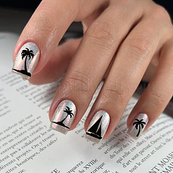 1Pc Plastic Nail Art Image Templates&nbsp;AJEW-PH0006-32D