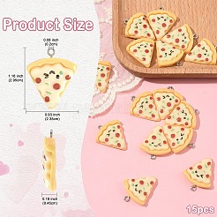15Pcs Resin Pendants&nbsp;RESI-YW0004-74