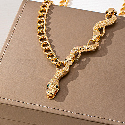Punk Alloy Snake Pendant Iron Chain Necklaces for Women&nbsp;FS-WGADCDD-01