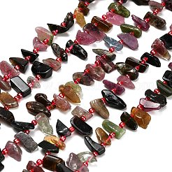 Natural Multicolor Tourmaline Beads Strands&nbsp;G-Z124-C02-01