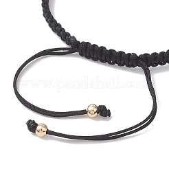 Brass Beaded Braided Bead Bracelets&nbsp;BJEW-JB12817-02