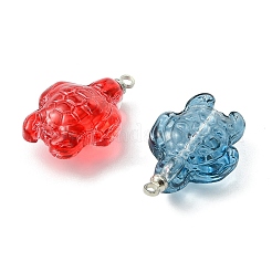 Spray Painted Transparent Glass Pendants&nbsp;PALLOY-JF05405