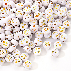 Opaque White Acrylic Beads&nbsp;MACR-YW0001-21B