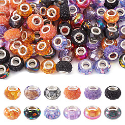 72Pcs 12 Colors Halloween Theme UV Plating Resin European Beads&nbsp;RESI-TA0004-87
