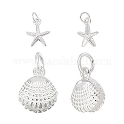 Starfish/Shell Shape 925 Sterling Silver Sea Animal Charms&nbsp;STER-PH0002-31