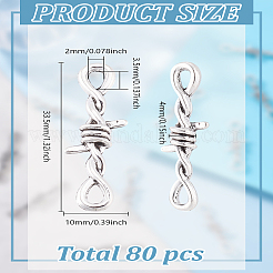80pcs Tibetan Style Alloy Links/Connector&nbsp;TIBE-LP0001-12