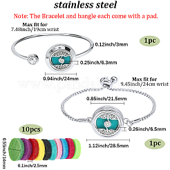 1Pc Stainless Steel Open Cuff Bangles&nbsp;BJEW-SC0001-55D