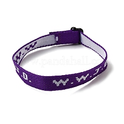 Word WWJD Polyester Adjustable String Bracelets&nbsp;BJEW-K300-01