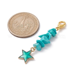 Planet/Star/Flat Round Alloy Enamel Pendant Decorations&nbsp;HJEW-JM01621