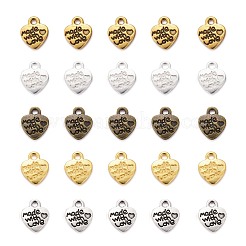 500Pcs 5 Styles Tibetan Style Alloy Charms&nbsp;TIBEP-LS0001-04