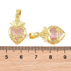 Brass Glass Pendants&nbsp;kk-P343-09D-G
