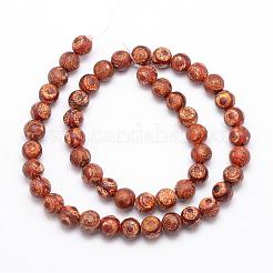 Tibetan Style 3-Eye dZi Beads &nbsp;G-K166-02-8mm-L1-07