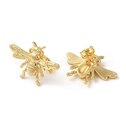 Brass Bees Stud Earrings&nbsp;KK-M246-10G