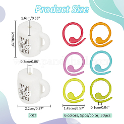 Cup with Word Food Grade Eco-Friendly Silicone Knitting Needle Stoppers&nbsp;DIY-NB0010-69