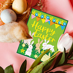 Easter Theme Carbon Steel Cutting Dies Stencils&nbsp;DIY-WH0309-3445
