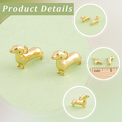 12Pcs Brass Charms&nbsp;KK-BBC0028-31