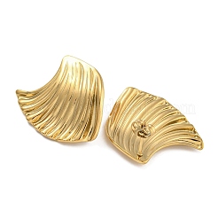 304 Stainless Steel Ocean Wave Stud Earrings for Women&nbsp;EJEW-U022-01G