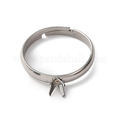 304 Stainless Steel Cuff Ring Components&nbsp;STAS-D372-01P-03