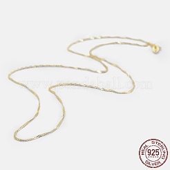 925 Sterling Silver Singapore Chain Necklaces&nbsp;STER-F039-45cm-06G