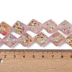 Frosted Handmade Lampwork Beads Strands&nbsp;LAMP-A010-01G