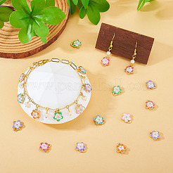 108Pcs 6 Colors Alloy Enamel Pendants&nbsp;FIND-TA0006-62