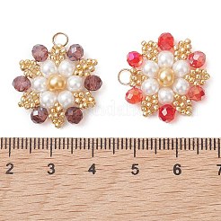 7Pcs 7 Colors TOHO Glass Seed Beaded Pendants&nbsp;PALLOY-MZ01276
