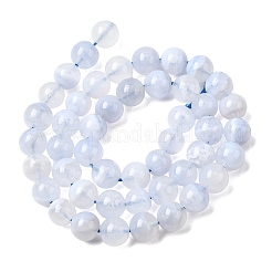 Grade A Natural Blue Lace Agate Beads Strands&nbsp;G-F222-29-8mm-1