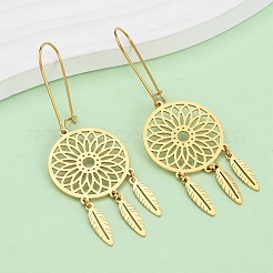 304 Stainless Steel Hoop Earrings&nbsp;EJEW-F393-21G