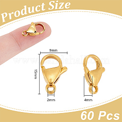 304 Stainless Steel Lobster Claw Clasps&nbsp;STAS-UN0061-55A