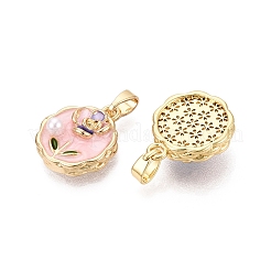 Brass Enamel Pendants&nbsp;KK-SZC0009-07G-02