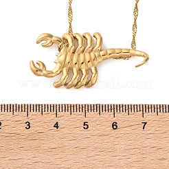 304 Stainless Steel Scorpion Pendant Necklaces for Men&nbsp;NJEW-Z054-01G