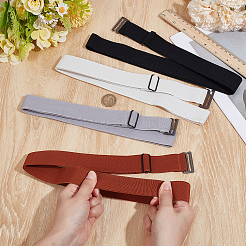 4Pcs 4 Colors Polyester Waist Belts with Alloy Clasps&nbsp;AJEW-CY0003-08