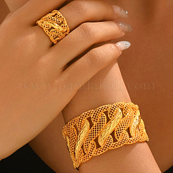 Vintage Alloy Filigree Cuff Bangle & Ring Set&nbsp;RU3471