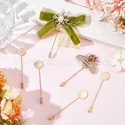 60Pcs Brass Lapel Pins with Round Pad Tray&nbsp;KK-SC0005-02