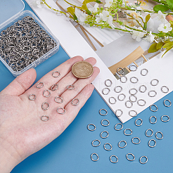 300Pcs 304 Stainless Steel Open Jump Rings&nbsp;STAS-UN0063-41B