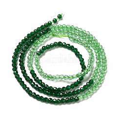 2 Colors Transparent Glass Beads Strands&nbsp;GLAA-G093-01I