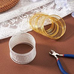 2Pcs 2 Colors Textured Iron Memory Beading Wire for Wire Wrap DIY Jewelry Making&nbsp;MW-TA0001-06B