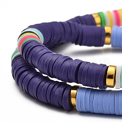 Handmade Polymer Clay Heishi Beaded Necklaces&nbsp;NJEW-JN02910