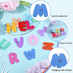 26Pcs 26 Style Acrylic Pendants&nbsp;MACR-YW0003-94
