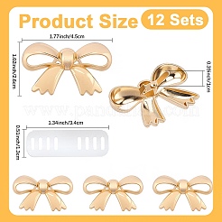 12Pcs Bowknot Alloy Decorative Buckles&nbsp;FIND-CP0003-69