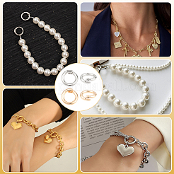 20Pcs 2 Colors Brass Locking Jump Rings&nbsp;KK-BBC0023-07C