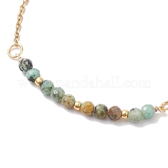 Faceted Round Natural Mixed Stone Slider Bracelets&nbsp;BJEW-JB10233