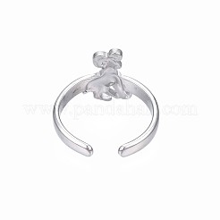 Non-Tarnish 304 Stainless Steel 12 Constellations/Zodiac Signs Open Cuff Ring for Women&nbsp;RJEW-S405-156P