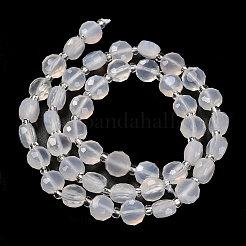 Natural White Agate Beads Strands&nbsp;G-B153-A02