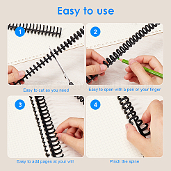 Plastic Loose Leaf Book Binder Hinged Rings&nbsp;AJEW-WH20020-021