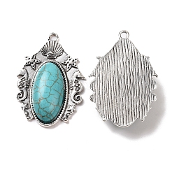 Synthetic Turquoise Pendants&nbsp;LS-X-PALLOY-K001-043