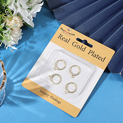 6Pcs Brass Spring Gate Rings&nbsp;KK-BBC0020-04